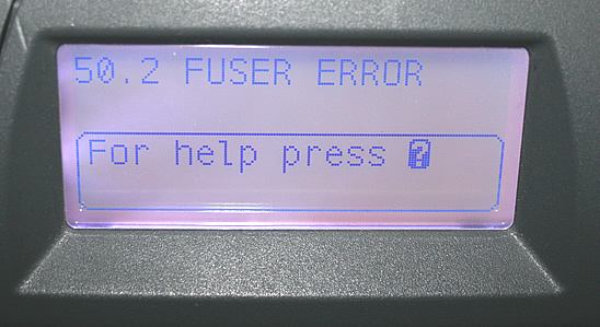 50.x PRINTER ERROR